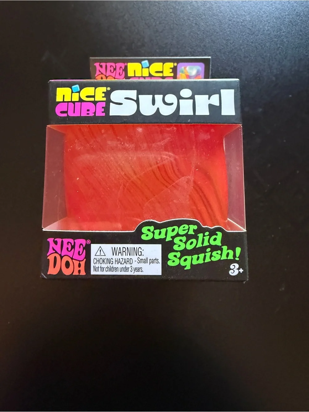 New Nee Doh Nice Cube Orange Red Yellow Swirl Solid Squish Schylling Needoh